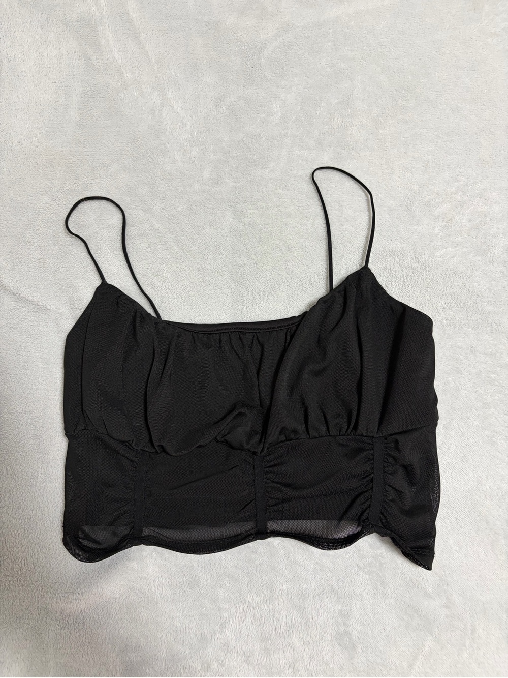 Garage Black Ruched Cami Crop Top